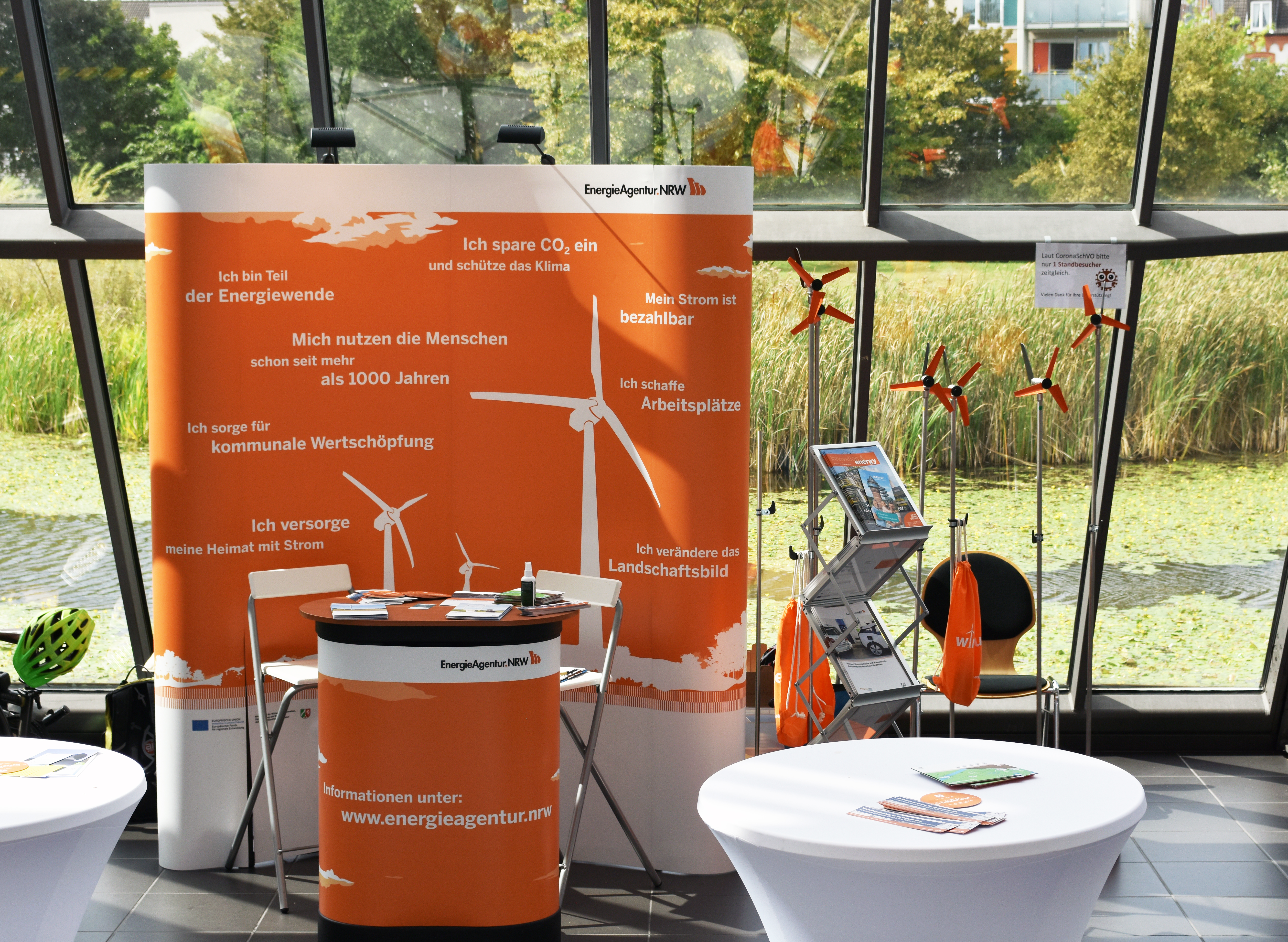 Foto: Infostand der EnergieAgentur.NRW im Wissenschaftspark.